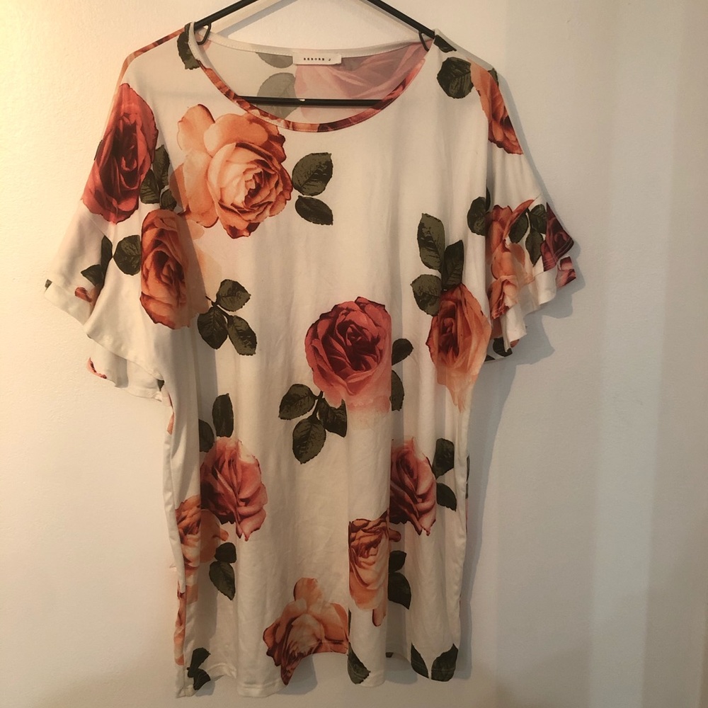 Large floral Mindy Mae Shirt